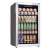 Honeywell 19 in. 116-Can Beverage Refrigerator and Cooler, in Stainless Steel, with Digital Thermostat H115BCS