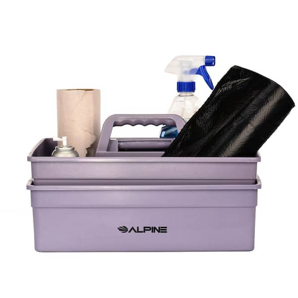 Alpine Industries Gray Plastic Organizer Cleaning Caddy (4-Pack