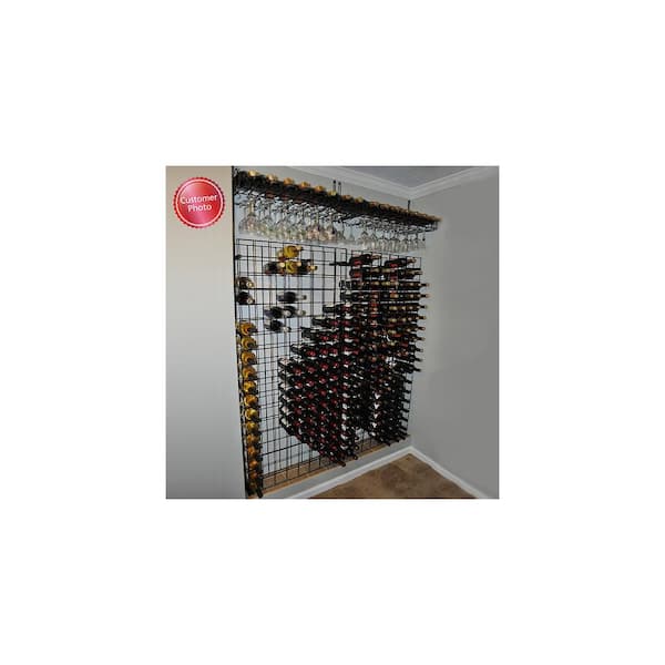 Wine Enthusiast 144-Bottle Black Floor Wine Rack