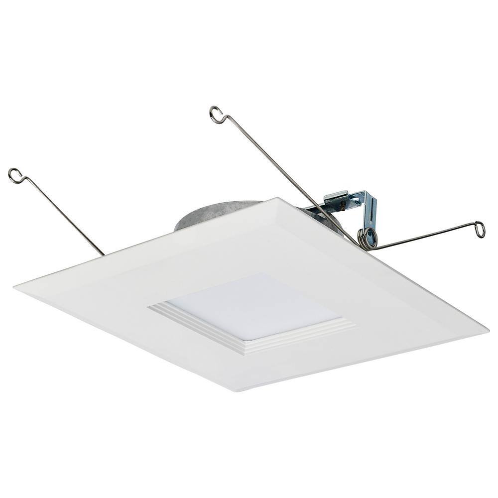 White Aluminum 4" Square LED Retrofit Downlight