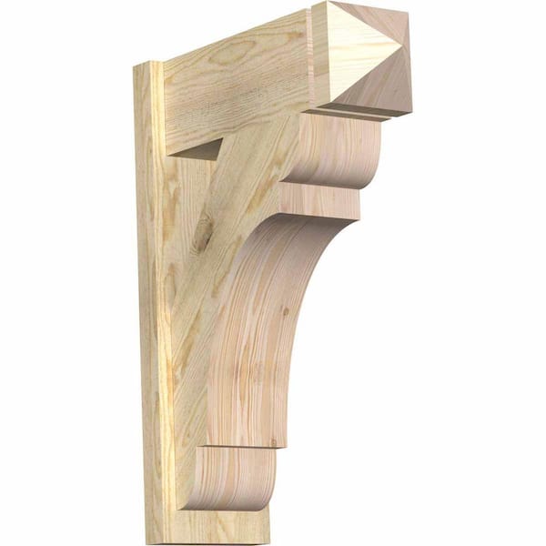 Ekena Millwork 8 in. x 30 in. x 22 in. Olympic Arts and Crafts Rough Sawn Douglas Fir Outlooker