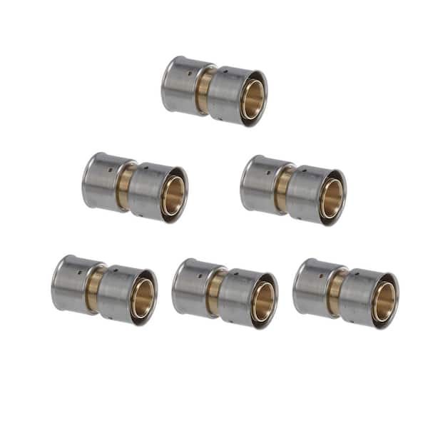 PureFlow 1-1/4 in. x 1-1/4 in. Press Zero Lead Bronze Coupling (5-pack)