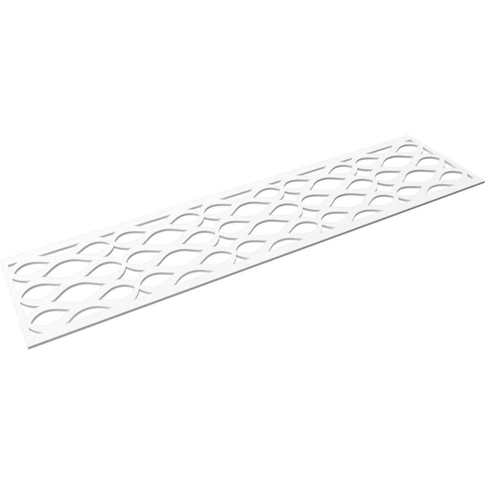 Somerset White PVC Decorative Fretwork Crown Moulding, 47" x 12"