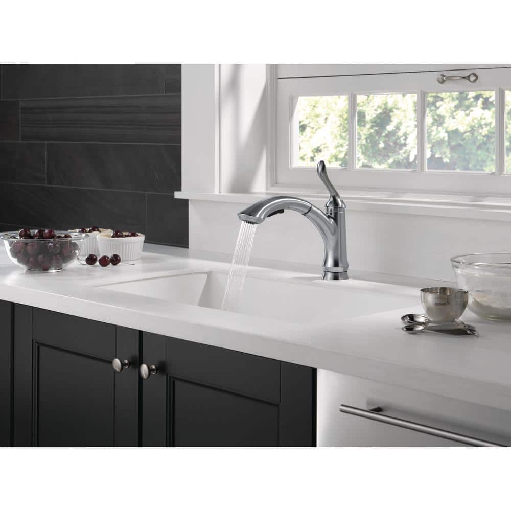 Arctic Stainless Single Handle Kitchen Faucet with Pull-Out Spray