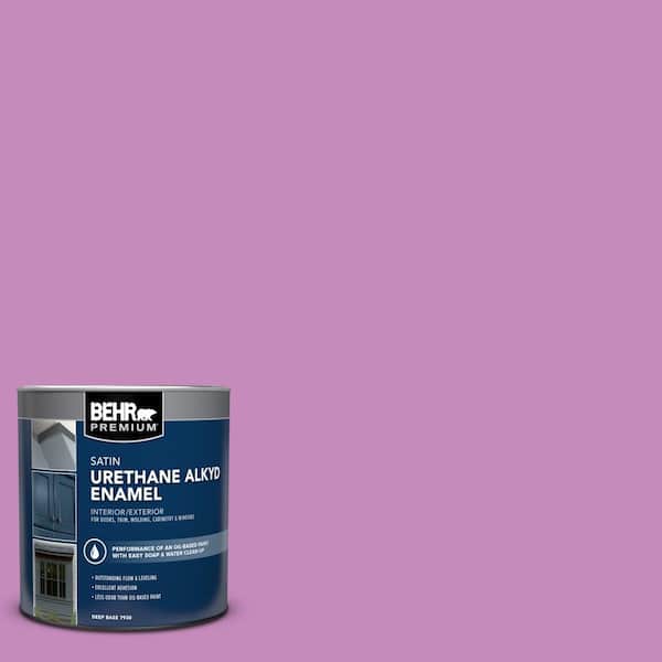 BEHR PREMIUM 1 qt. #P110-4 Rock Star Pink Satin Enamel Urethane Alkyd Interior/Exterior Paint
