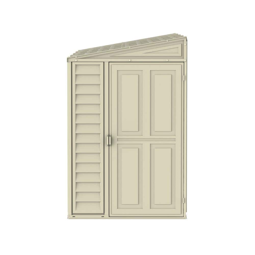 Duramax 4x10 Beige Vinyl Resin Outdoor Storage Shed with Foundation Kit