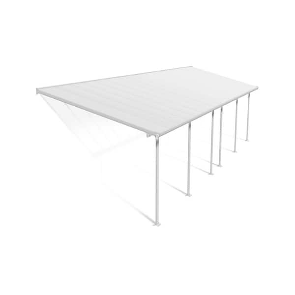 Feria 10 ft. x 32 ft. White/White Aluminum Patio Cover