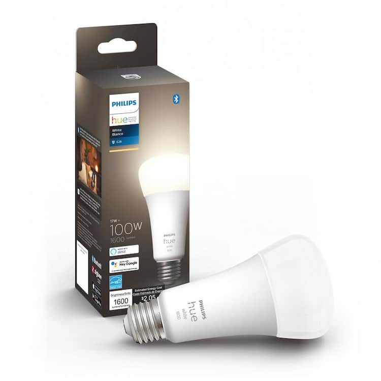 Philips Hue 100-Watt Equivalent A21 Smart LED Soft White (2700K) Light ...