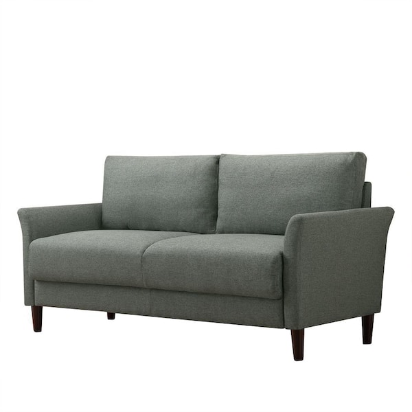 Zinus 71 in. Round Arm 3-Seater Sofa in Green Stone