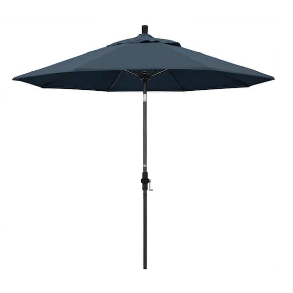California Umbrella 9 ft. Fiberglass Collar Tilt Patio Umbrella in Sapphire Pacifica