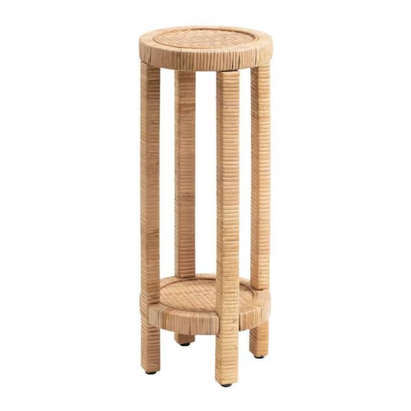 Rafina 8.5 in. Natural Round MDF End Table