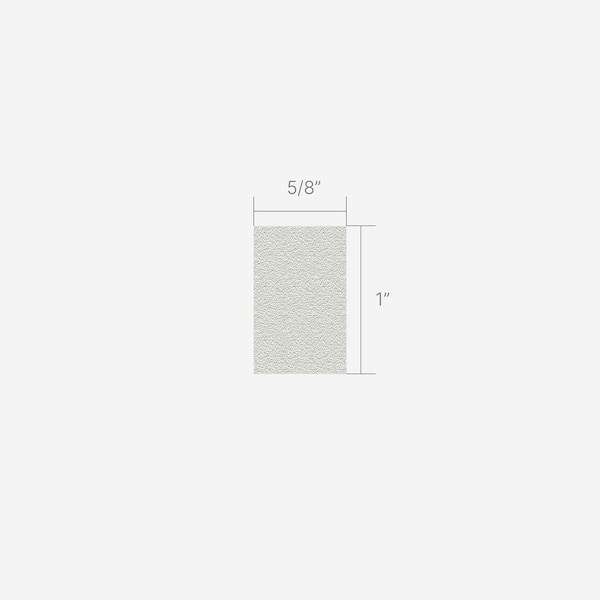 Baseboard White Prepainted Waterproof 1 in. Height x 5/8 in. Wide x 96 in.Lenght. PVC Moulding (1-Piece- 8 Linear ft.)