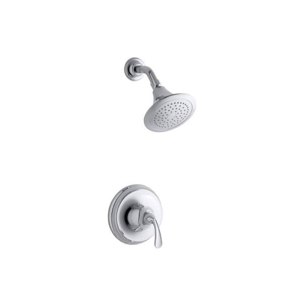 KOHLER Forte 1-Handle Tub and Shower Trim in Polished Chrome (Valve Not Included)