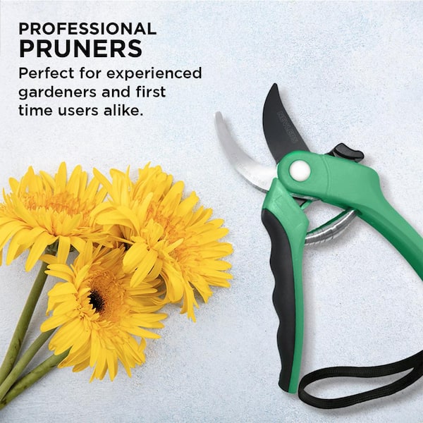 Mockins Professional Garden Bypass Pruning Shears, Tree Trimmers Secateurs, Hand Pruner, Stainless Steel Blades| 8 mm Cutting