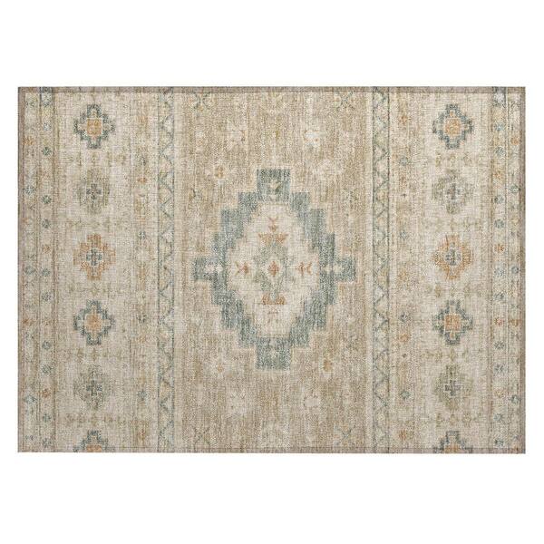 Chantille Machine Washable Indoor/Outdoor Abstract ACN3125 Linen 3 ft. x 4 ft. Area Rug