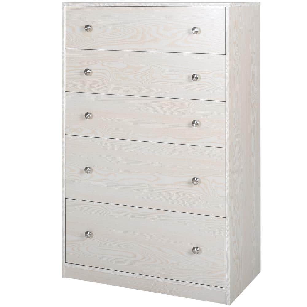VEIKOUS Oversized 5-Drawer Off-White Chest of Drawers Dresser with 2-Large Drawers 47.6 in. H x 31.5 in. W x 15.7 in. L HP0202-04WH-1 - The Home Depot VEIKOUS Oversized 5-Drawer Off-White Chest of Drawers Dresser with 2-Large Drawers 47.6 in. H x 31.5 in. W x 15.7 in. L HP0202-04WH-1 - The Home Depot