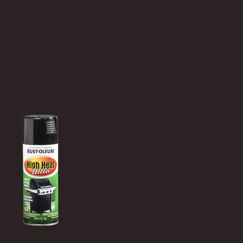 Rust-Oleum Specialty 12 oz. High Heat Ultra Semi-Gloss Black Spray Paint (6-Pack), Ultra Black