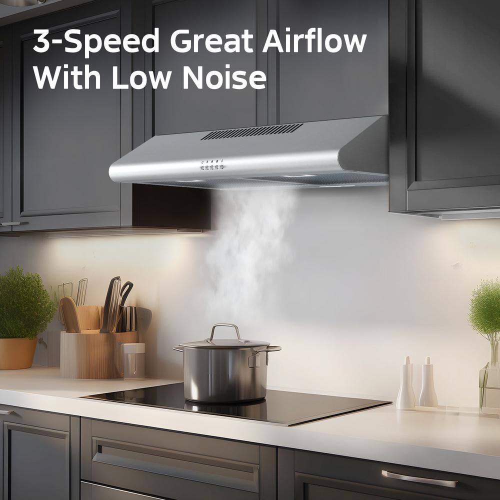 Midea 30-Inch Stainless Steel Convertible Under Cabinet Range Hood