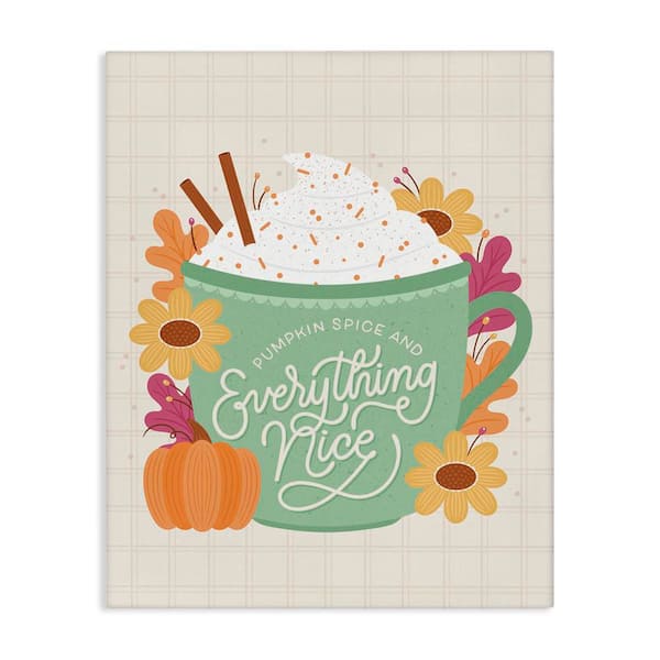 Stupell Industries Pumpkin Spice Everything Nice by Jalynn Heerdt Unframed Food Graphic Art Print 40 in. x 30 in.