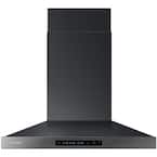 30 in. Wall Mount Range Hood Touch Controls, Bluetooth Connected, LED Lighting in Fingerprint Resistant Black Stainless