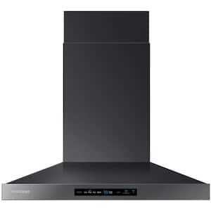 30 in. Wall Mount Range Hood Touch Controls, Bluetooth Connected, LED Lighting in Fingerprint Resistant Black Stainless