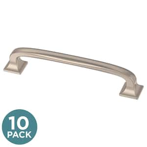 Lombard 4 in. (102 mm) Classic Satin Nickel Cabinet Drawer Pulls (10-Pack)