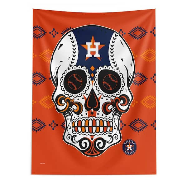 THE NORTHWEST GROUP MLB Astros Candy Skull Printed Wall Hanging