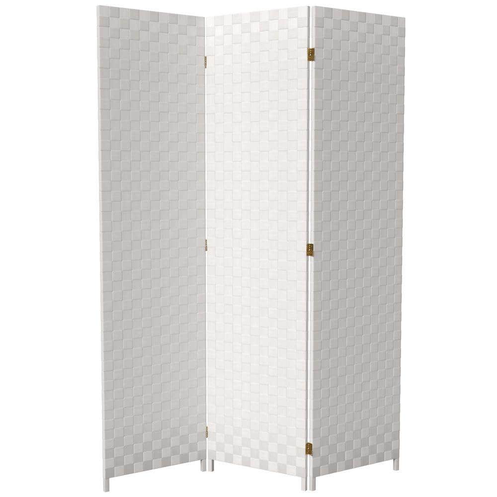 White Rctangular Divder RED LANTERN 6 ft. White 3-Panel Room Divider FBOUTSCR3PWHT - The Home Depot