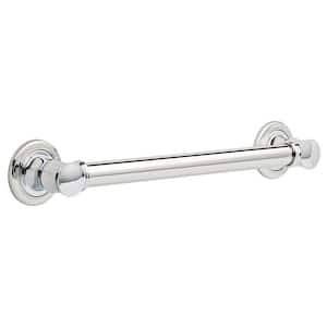 Silverton 18 in. x 1-1/4 in. Concealed Screw ADA-Compliant Decorative Grab Bar in Chrome