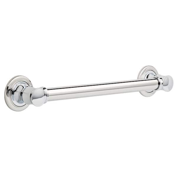 Delta Silverton 18 in. x 1-1/4 in. Concealed Screw ADA-Compliant Decorative Grab Bar in Chrome