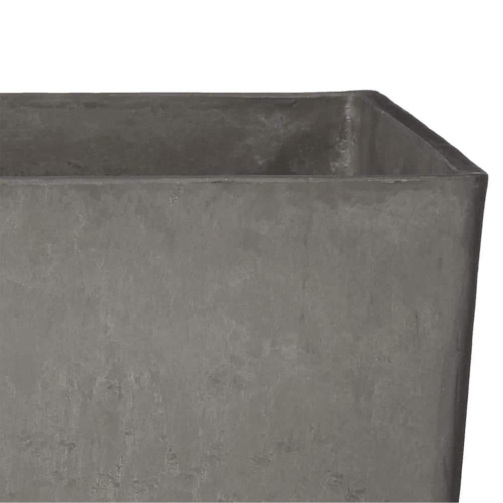 Arcadia Tall Cement Square Planter with Recycled Materials