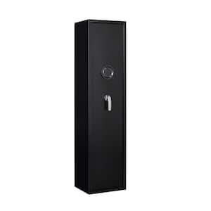 12" W x 14" D x 57" H Assembled Steel Gun Cabinet in Black with Smart Combination Lock, Smart Alarm, and LED Lights