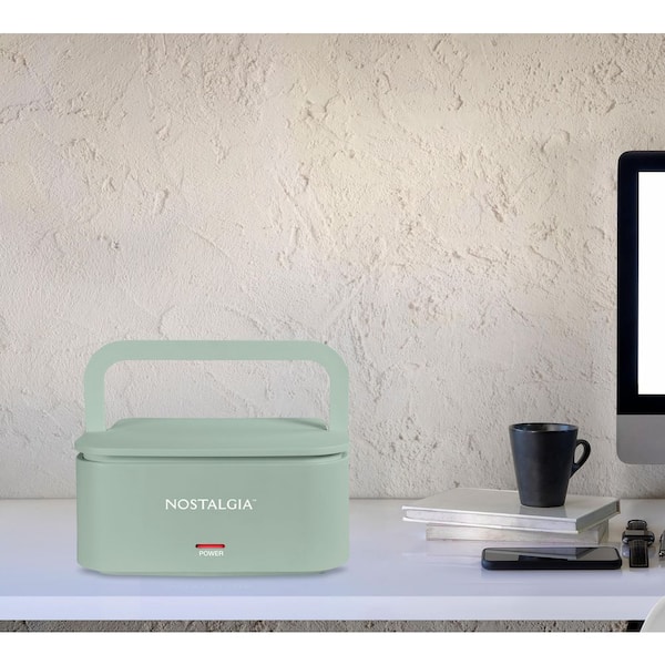 Nostalgia Sage 32 oz. Portable Heated Lunch Box
