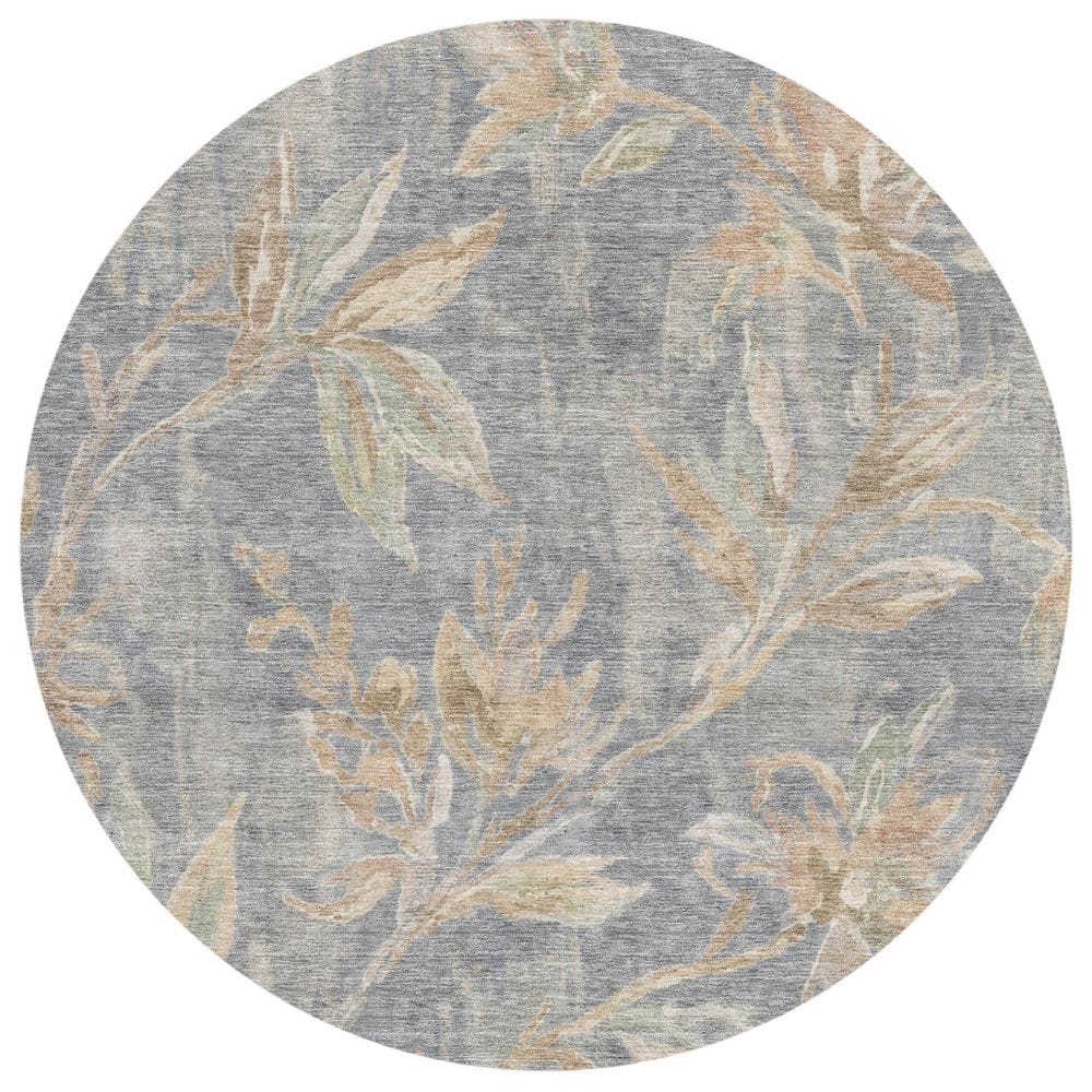 Chantille Machine Washable Indoor/Outdoor Abstract ACN2951 Gray 8 ft. x 8 ft. Round Rug price history on PriceWatchPro