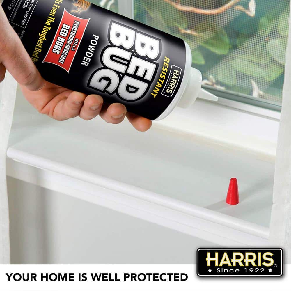 Harris Resistant Bed Bug Powder with Applicator Brush, 4 Oz