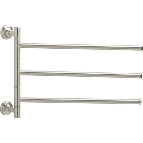 Delta Extensions Pivoting Extendable 3-Arm Wall Mount Towel Bar Bath  Hardware Accessory in Brushed Nickel EXT28-BN-R - The Home Depot