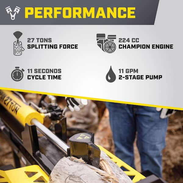 Champion Power Equipment 27-Ton 224cc Gas Powered Hydraulic