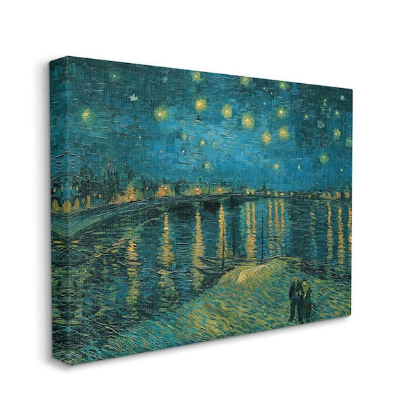 Stupell Industries "Starry Night Over the Rhone" by Vincent Van Gogh Unframed Nature Canvas Wall Art Print 24 in. x 30 in.