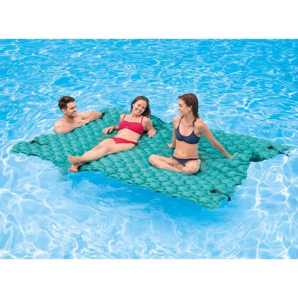 Blue Giant Inflatable Floating Swimming Pool Lake Mat Platform Pad (6-Pack)