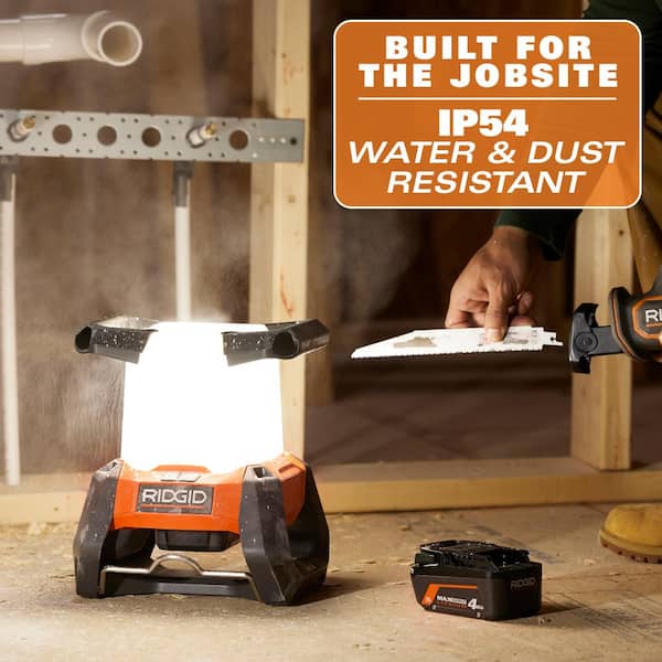 RIDGID 18V Cordless 360° Area Light (Tool Only) R86903B - The Home