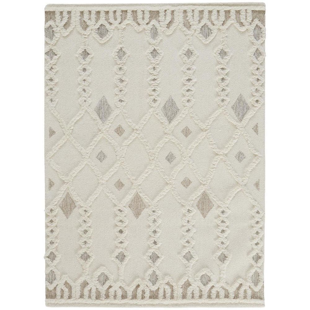 9 ft. x 12 ft. Gray and Ivory Geometric Area Rug price history on PriceWatchPro