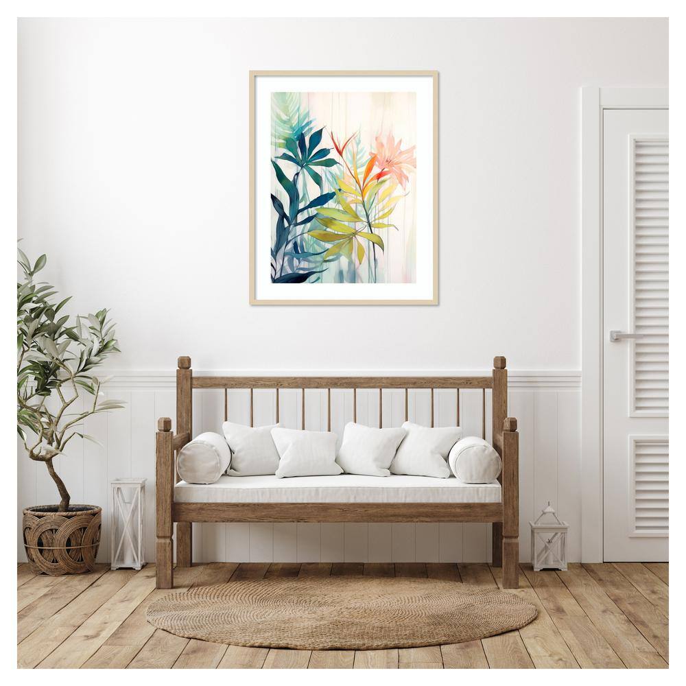 Pink and Yellow Floral Elegance I Framed Graphic Art Print