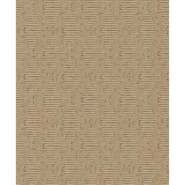Elegance Collection Bronze Loose Weave Pearlescent Finish Non-Pasted Non-Woven Wallpaper Roll