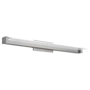 Spectre 27 in. 1-Light Brushed Nickel LED Vanity Light Bar with Selectable White 2700K-3000K-3500K