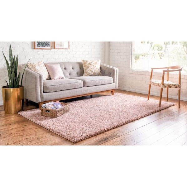 Unique Loom Davos Dusty Rose Pink, Dusty Pink Rug Ikea
