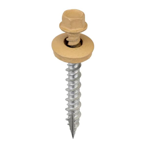 Acorn International #9 X 1-1/2 inch Mocha Tan Hex Metal to Wood Screws (Bag of 250)