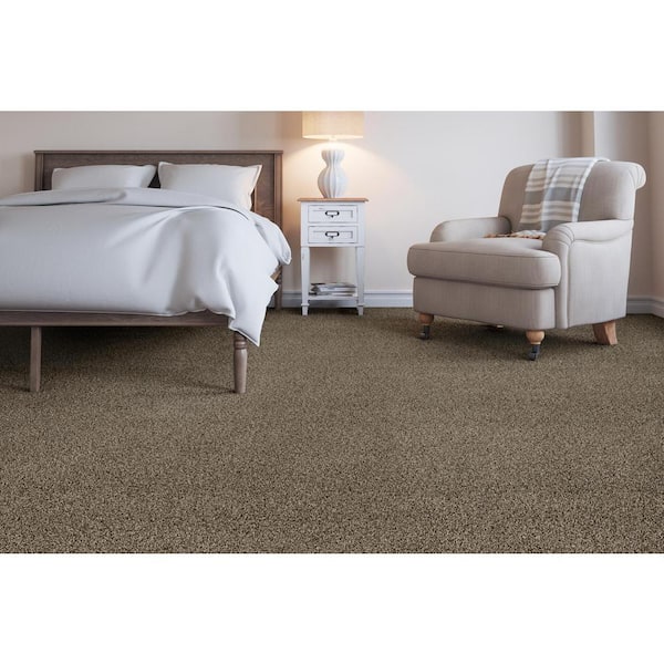 Trendy Threads I - Elegant - Gray 40 oz. SD Polyester Texture Installed Carpet