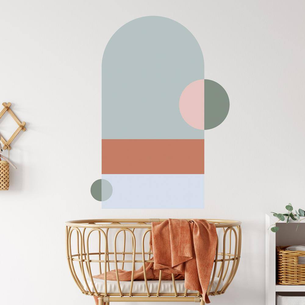 Modern Multicolor Geometric Peel and Stick Wall Decals