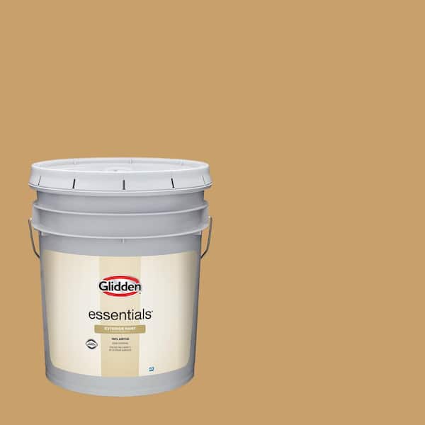 Glidden Essentials 5 gal. PPG1089-5 Bleached Maple Semi-Gloss Exterior Paint