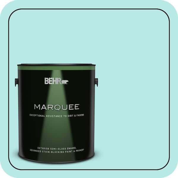 BEHR MARQUEE 1 gal. #P450-2 Tahitian Breeze Semi-Gloss Enamel Exterior Paint & Primer
